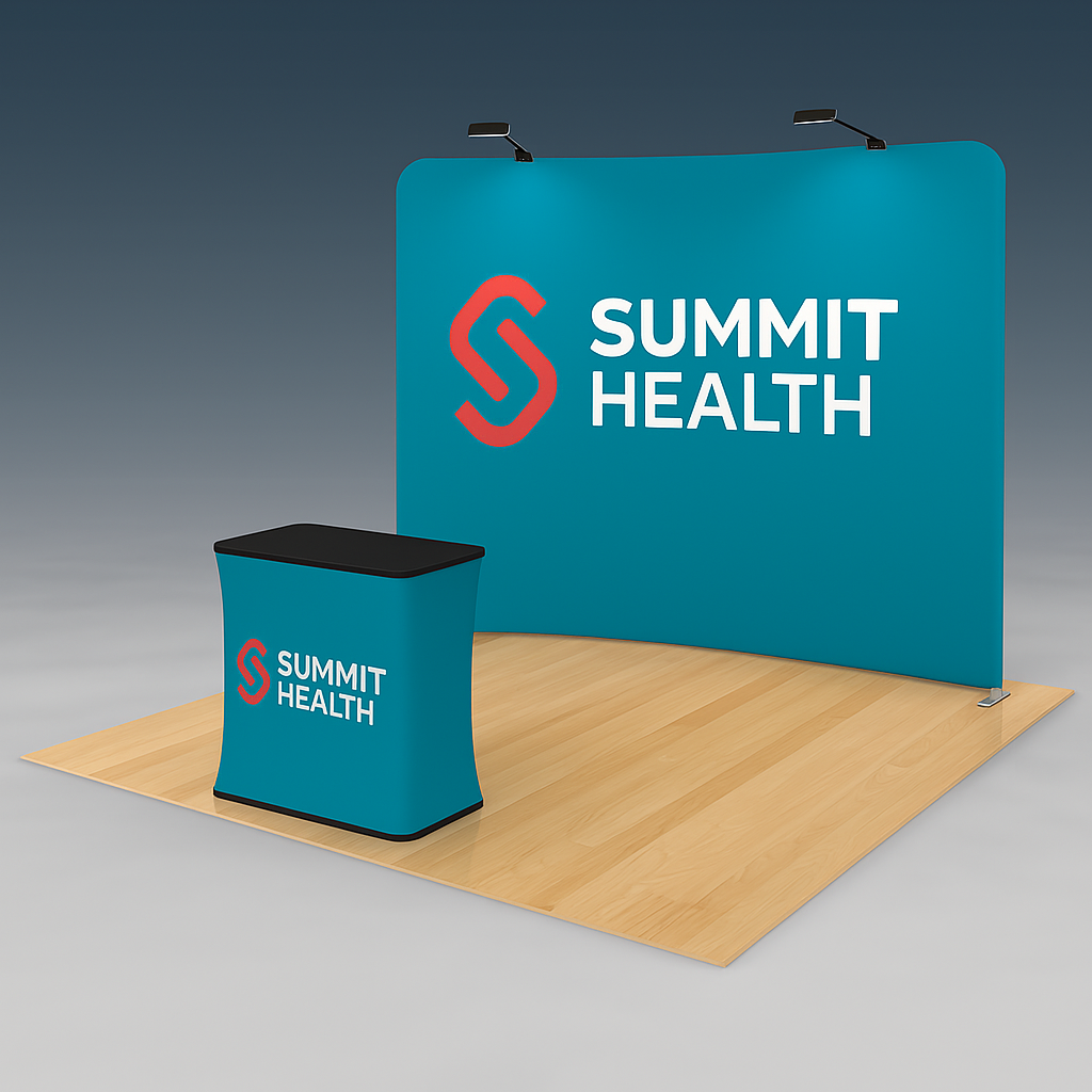 8 Foot Curved Booth Bundle