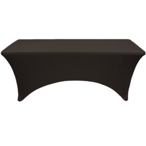 Solid Black Stretch Table Throw